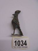 A 19/20c well detailed bronze bird of the Egyptian God Horus, 7cm tall.
