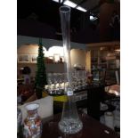 A tall glass spill vase, 78cm high