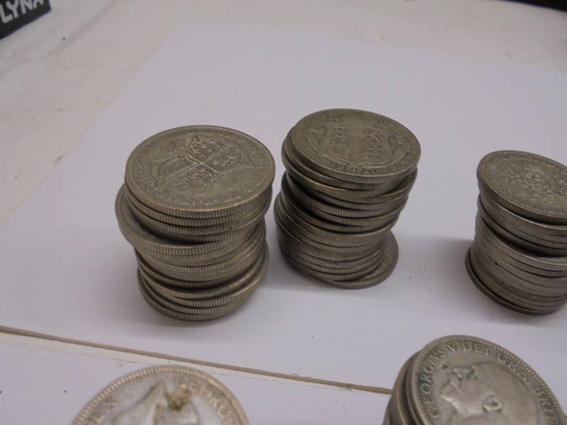 Approximately 1200 grams of pre 1947 half crowns, florins, shillings and sixpences. - Image 2 of 4