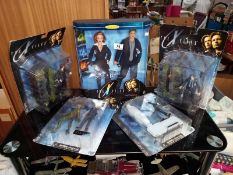 A Barbie and Ken The X-Files gift set and 4 X files figures, all boxed