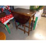 1930's oak barley twist gate leg table