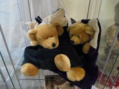 Two Harrods Teddy bear pyjama cases.
