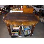 An old mahogany extending table with two leaves, COLLECT ONLY.