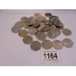 Forty five collectable Beatrix Potter 50 pence coins, (£22.50 face value).