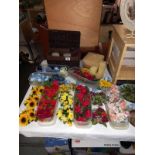 A good selection of floral candle base decorations, Church candles etc.