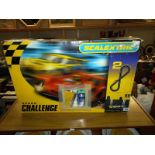 A boxed Scalextric speed challenge set