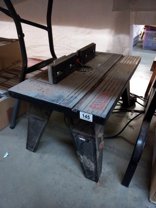 A Ryobi router with table bench