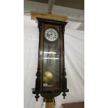 A Victorian mahogany Vienna wall clock, COLLECT ONLY.