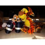 A large Disney Tigger and Mickey Mouse