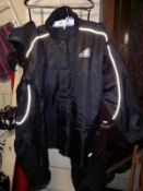 A Hein Gericke bikers rain jacket size L and trousers size XXL