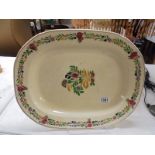 Vintage ADAMS Royal Ivory Titian Ware platter, 44cm long and 34.5 cm wide. “Lakewood” pattern,