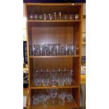 Good lot of drinking glasses on 4 shelves