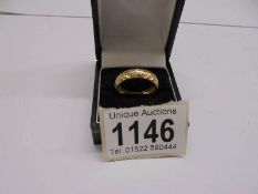 A 9ct gold ring size Q, 1.8 grams.