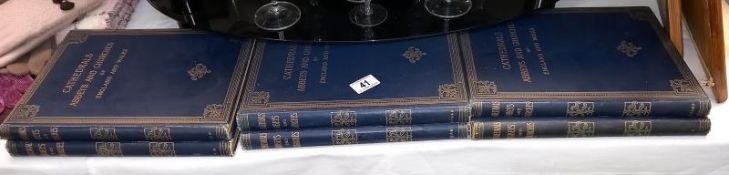 6 volumes of cathedral's, abbeys and churches of England and Wales