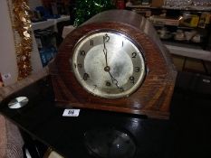 A 1930's oak Westminster chime mantle clock