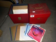 2 boxes of 45rpm singles including David Essex, Dana, The carpenters, Boney M & Abba etc.