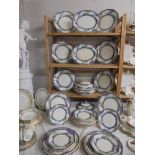 In excess of 35 pieces of Royal Doulton 'Merryweather' pattern dinner ware, COLLECT ONLY,