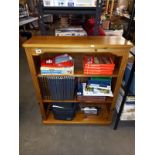 A solid pine book case 84cm x 28cm x height 99cm