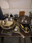 A good selection of silver plate items etc