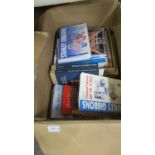 A box of stamp price guides and sheets including UK, Channel Islands etc.,