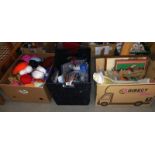 A quantity of material sewing crafts etc (3 boxes)