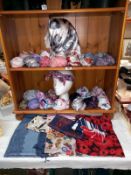 A good selection of vintage ladies scarves (heads not included)