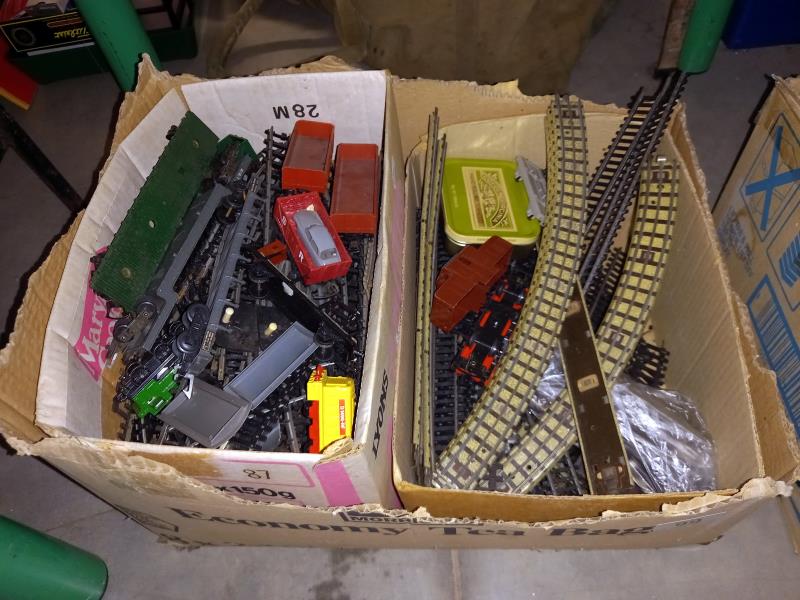 2 boxes of OO/HO gauge track including Hornby-Dublo 3 rail and transformers, rolling stock and - Image 2 of 3