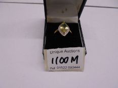 A 9ct gold ring size T. 3.1 grams.