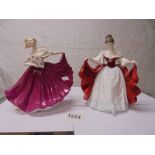 Two Royal Doulton figurines - Elaine HN3741 and Sara HN2265.