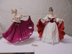 Two Royal Doulton figurines - Elaine HN3741 and Sara HN2265.