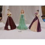 Two Royal Doulton occasions figures - With Love HN5335, My Darling HN 5336 and a Gemstones Emerald