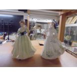 Two Royal Doulton figurines - Pretty Ladies Lily HN5000 and Adele HN2480.