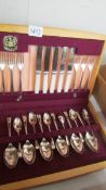 A mid 20th century Sheffield canteen of cutlery (missing one knife)