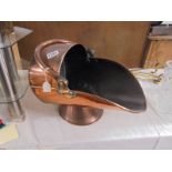 A copper coal scuttle. COLLECT ONLY.