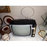 A vintage Ferguson model number 3845 black & white portable television (COLLECT ONLY)
