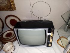 A vintage Ferguson model number 3845 black & white portable television (COLLECT ONLY)