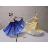 Two Royal Doulton figurines - Elaine HN2791 and Ninette HN2379.