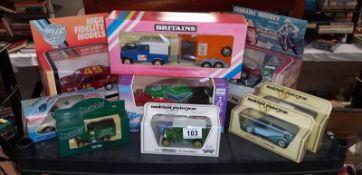 Boxed die cast including Britain's 9593 Land Rover with horse box, Polistil, K & M & Alfa Romeao,