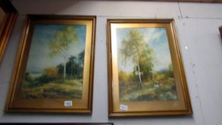 A pair of framed and glazed watercolour rural scenes, COLLECT ONLY.