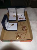 3 art de France pendants & 2 others