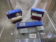 Three items of Hornby Dublo rolling stock, boxes distressed.