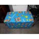 A Bill and Ben fabric covered toy/blanket box