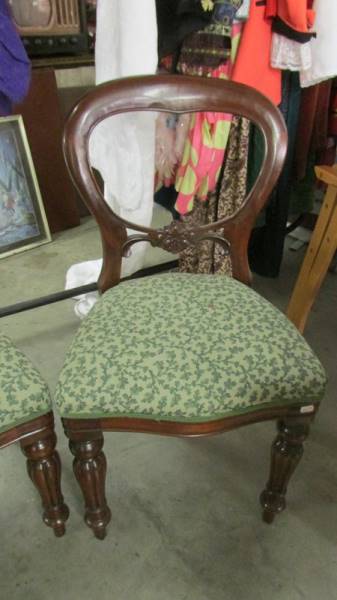 A pair of Victorian mahogany dining chairs, COLLECT ONLY. - Image 2 of 2