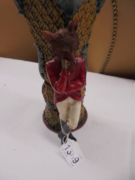 An unusual 'Gentleman Fox' vase. - Image 2 of 2