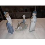 A Lladro & 2 Nao figures