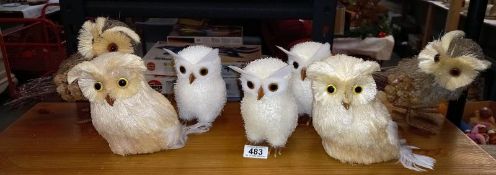 A quantity of Christmas owls, heights between 15cm and 19cm