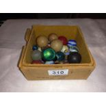 A box of vintage marbles (COLLECT ONLY.)