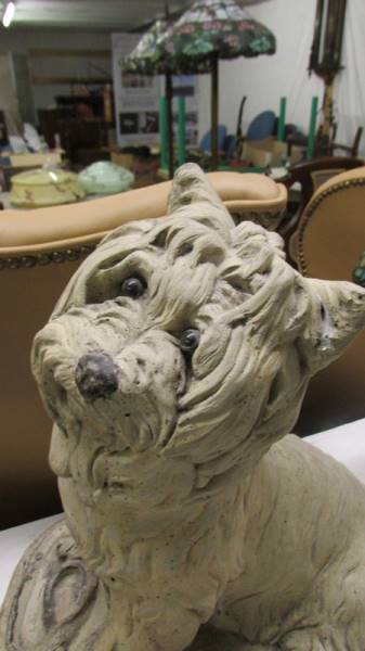 A Yorkshire Terrier garden statue. COLLECT ONLY. - Image 2 of 2