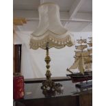 An ornate table lamp with shade. COLLECT ONLY.