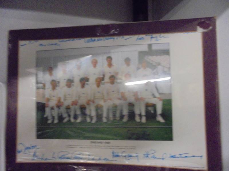 Three England cricket team signed photographs - 1986, 1987 and 1988. - Image 2 of 4
